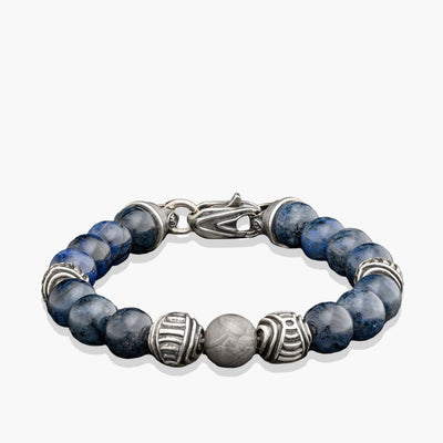 William Henry Celestial Blue Dumortierite and Meteorite Beaded Bracelet - William Henry product