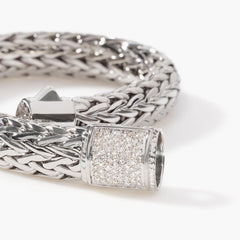 John Hardy Icon 10.5mm Bracelet Pave Diamond Clasp