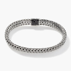 John Hardy Classic Chain Black Sapphire and Pink Tourmaline Reversible Icon Bracelet