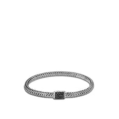 John Hardy Classic Chain Black Sapphire and Amethyst Reversible Icon Bracelet
