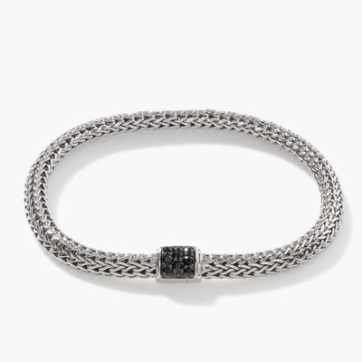 John Hardy Classic Chain 5mm Silver Bracelet with Black Sapphire Clasp - John Hardy product