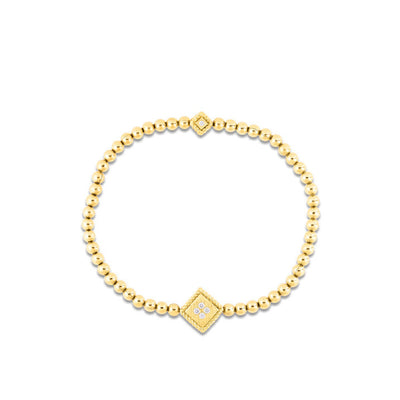 Roberto Coin Palazzo Ducale Diamond Bead Petite Stretch Bracelet - Roberto Coin product
