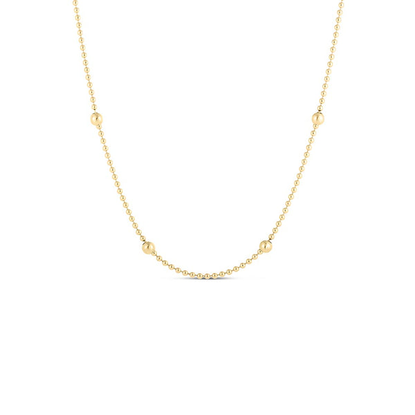 Roberto Coin Beaded Station Chain - 18 Inch