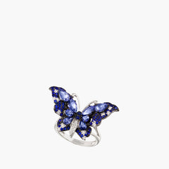 Bellarri Madame Butterfly White Gold Sapphire Ring