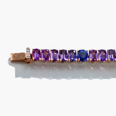 Graduated Multi-Color Sapphire Necklace