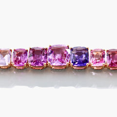 Graduated Multi-Color Sapphire Necklace