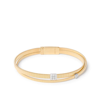Marco Bicego Masai Yellow Gold Two Strand Crossover Diamond Bracelet - Marco Bicego product