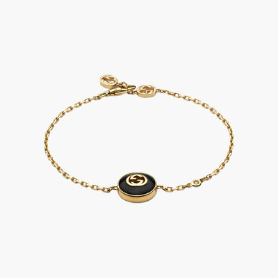 Gucci Interlocking G Chain Bracelet in Black Onyx - Gucci product