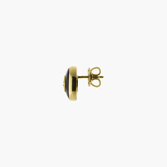 Gucci Interlocking G Stud Earrings in Onyx Black