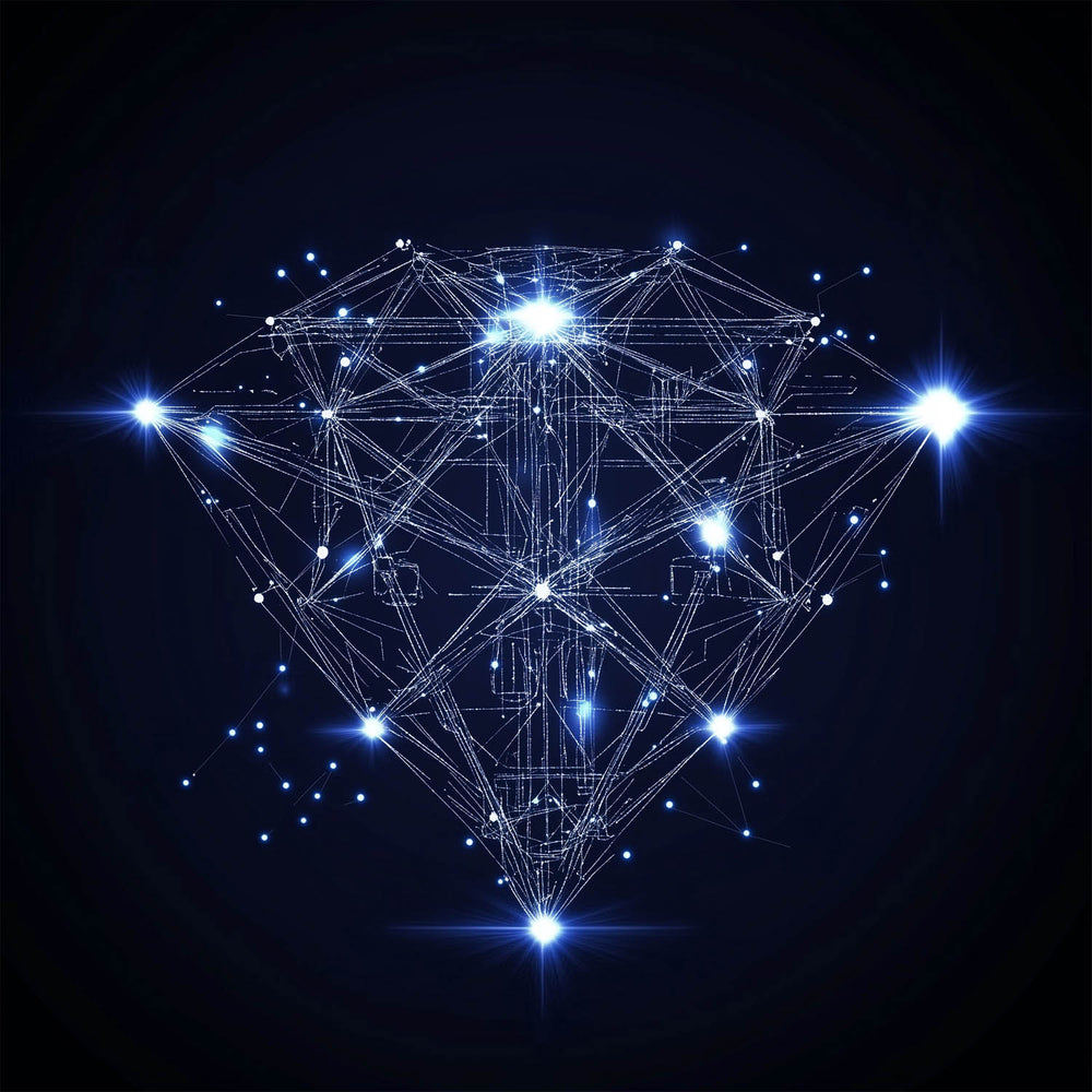 Futuristic Blockchain Diamond Image