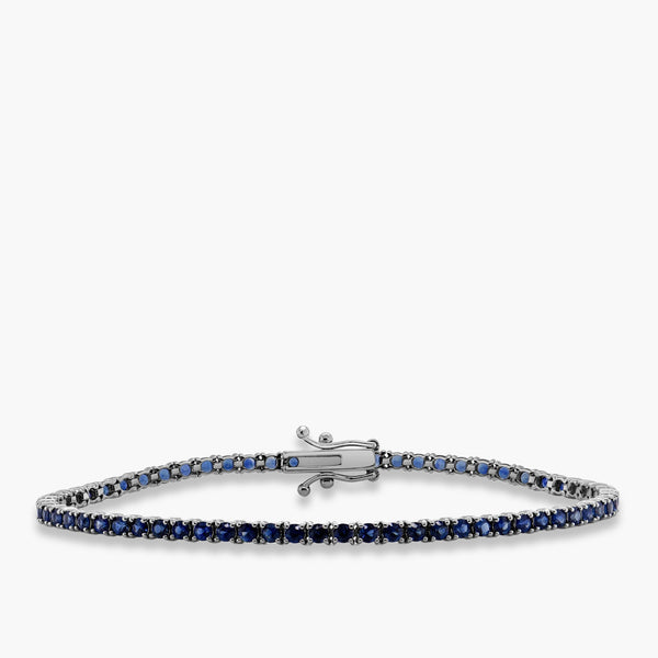 Private Label Blue Sapphire Ombre Tennis Bracelet