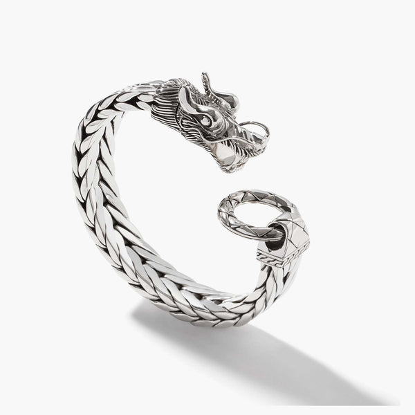 John Hardy Naga Silver 15 x 7mm Rectangular Chain Bracelet