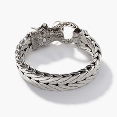 John Hardy Naga Silver 15 x 7mm Rectangular Chain Bracelet