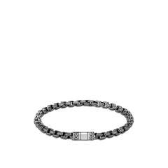 John Hardy Classic Chain Black Rhodium Box Chain Bracelet