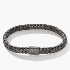 John Hardy Classic Chain Silver Matte Black 8mm Icon Bracelet