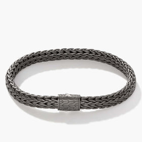 John Hardy Classic Chain Silver Matte Black 8mm Icon Bracelet