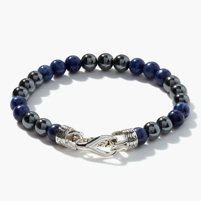 John Hardy Asli Classic Chain Sodalite & Hematite Beaded Bracelet - John Hardy product