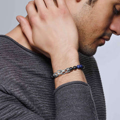 John Hardy Asli Classic Chain Sodalite & Hematite Beaded Bracelet