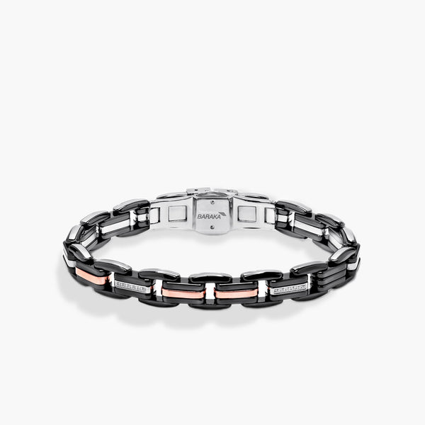 Barakà Explore Mixed Metal Large Link Diamond Bracelet