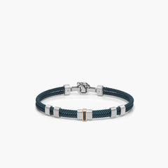 Barakà 316L Two-Tone Double Row Stainless Steel Men's Bracelet