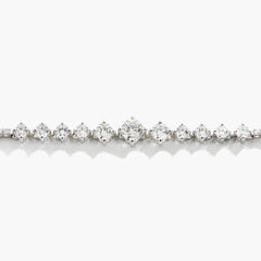 3 Carat Scattered Diamond Tennis Bracelet in 18K White Gold