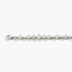 3 Carat Scattered Diamond Tennis Bracelet in 18K White Gold