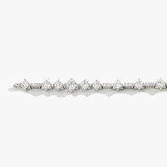 3 Carat Scattered Diamond Tennis Bracelet in 18K White Gold