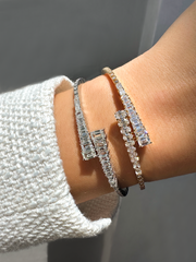 Private Label Emerald Cut Diamond Harmony Bangle