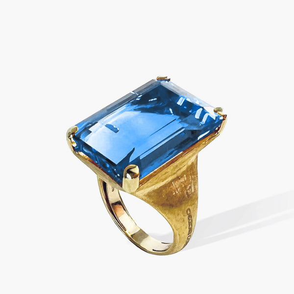 Marco Bicego Unico London Blue Topaz Cocktail Ring, AB640 TPL01 Y