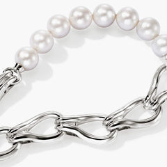 John Hardy Surf Silver Pearl Bracelet
