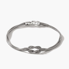 John Hardy Love Knot Silver 1.8mm Chain Double Row Bracelet