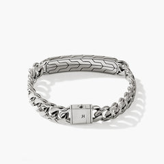 John Hardy 11mm Silver Curb Link Station Bracelet