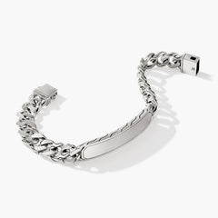 John Hardy 11mm Silver Curb Link Station Bracelet