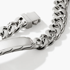 John Hardy 11mm Silver Curb Link Station Bracelet