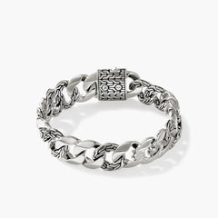 John Hardy 14mm Silver Curb Link Station Bracelet