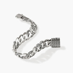 John Hardy 14mm Silver Curb Link Station Bracelet