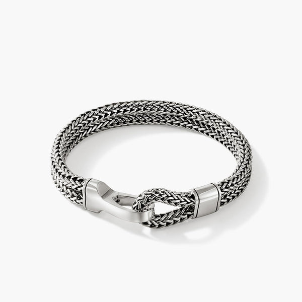 John Hardy Classic Chain Double Silver Hook Bracelet