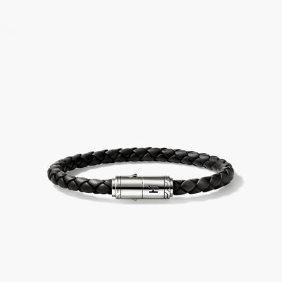 John Hardy Men's 6mm Black Braided Leather Bracelet - John Hardy product