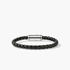 John Hardy Men's 6mm Black Braided Leather Bracelet