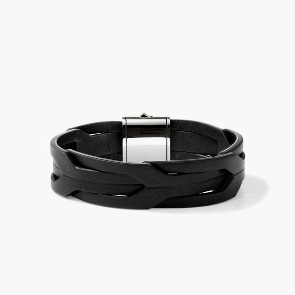 John Hardy Icon 50 Black Leather Bracelet | BU98744BL – J.R.DUNN
