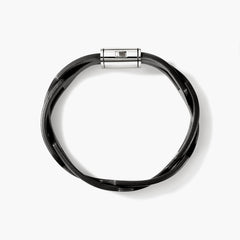 John Hardy Icon 50 Black Leather Bracelet