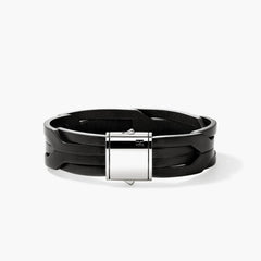John Hardy Icon 50 Black Leather Bracelet