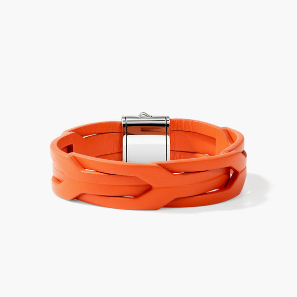 John Hardy Icon 17mm Orange Leather Bracelet | BU98744OR – J.R.DUNN