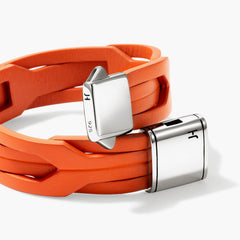 John Hardy Icon 50 Orange Leather Bracelet