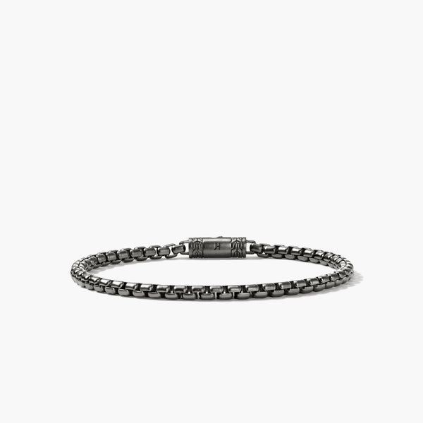 PRY シュウト Tidal Chain Bracelet　size1 John Hardy Small Black Rhodium Box Chain Bracelet - 3.7mm