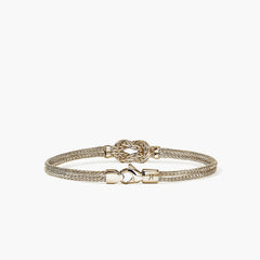John Hardy Love Knot Pavé Diamond Bracelet in 14K Yellow Gold