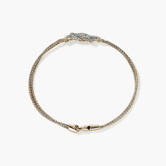 John Hardy Love Knot Pavé Diamond Bracelet in 14K Yellow Gold