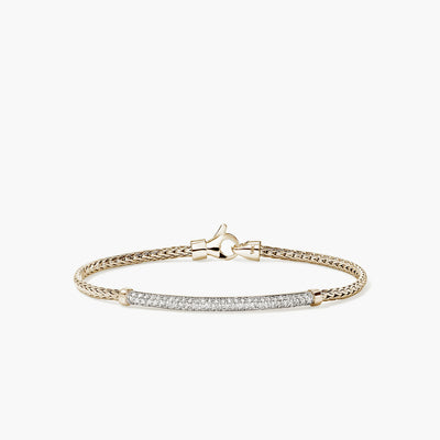 John Hardy Essentials Pavé Diamond Bracelet in 14K Yellow Gold - John Hardy product