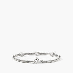 John Hardy Lovestruck Heishi Five Station Diamond Bracelet