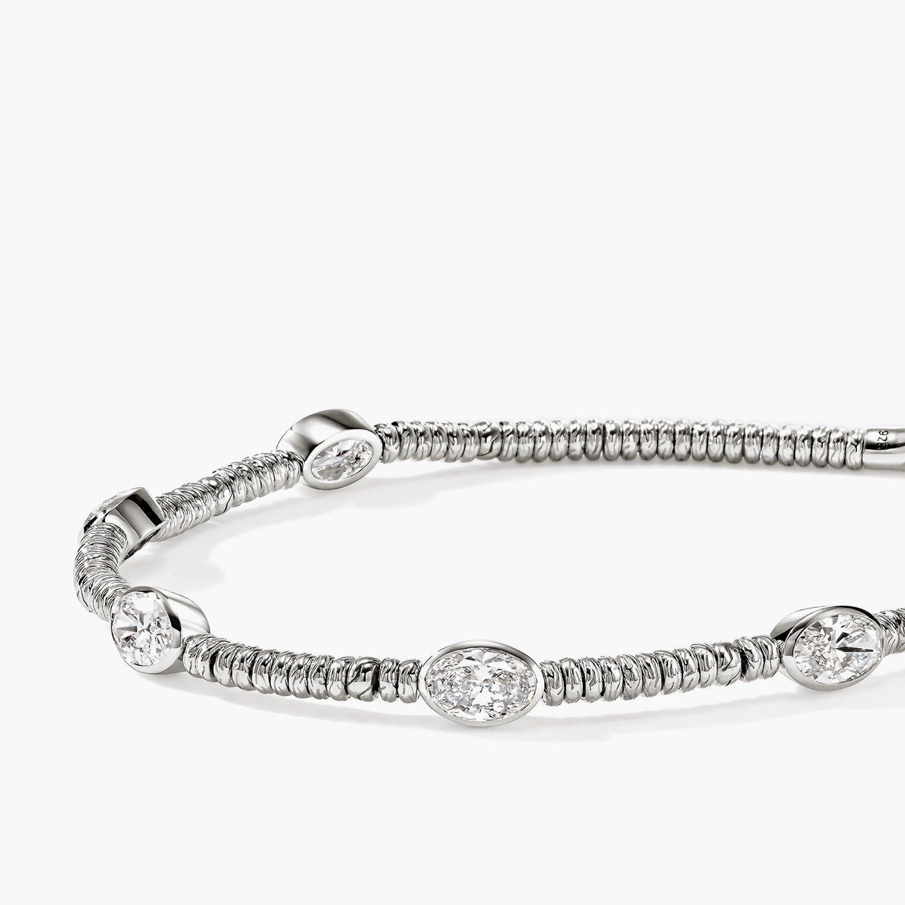 John Hardy Lovestruck Heishi Five Station Diamond Bracelet